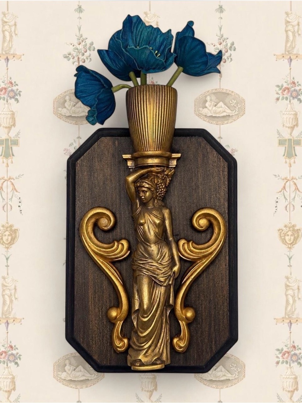 Greek Caryatid Wall Pocket Planter